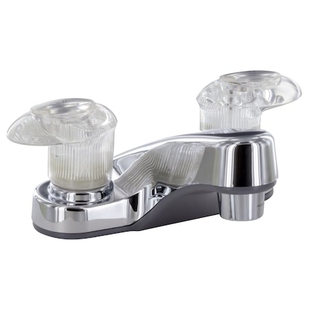 Valterra BATHROOM FAUCET, 4IN, 2 LEVER, 1/4 TURN, PLASTIC, CHROME PF222301